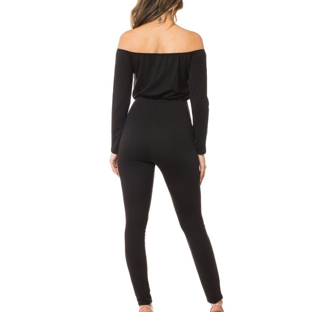 LAST ONE!  Off the Shoulder Jumpsuit - Picture 7 of 8